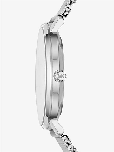 michael kors pyper silver-tone mesh watch
